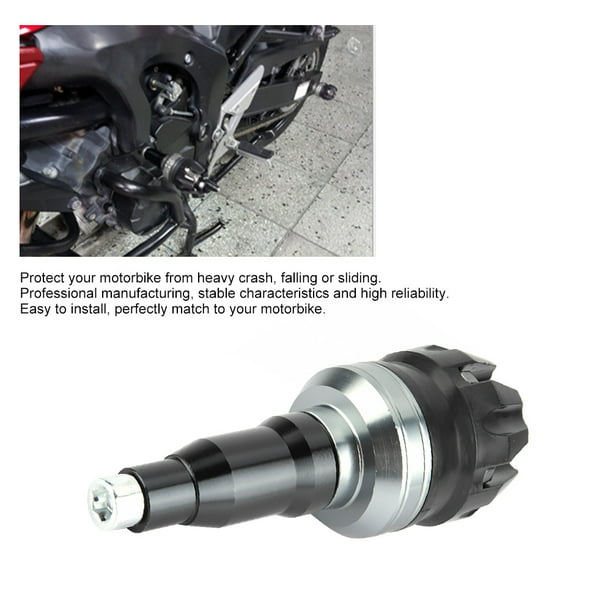 Universal Black Aluminum Motorcycle Panel Engine Protector Guard Crash Slider 1x 